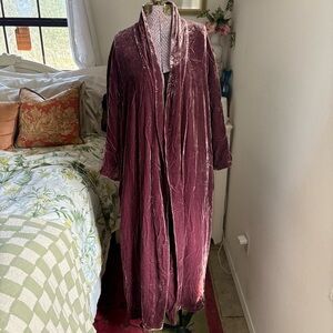 Garnet Hill Velvet Long Robe